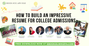 Whizpa ebook build impressive resume for college admissions